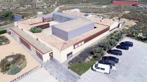 Centro de Información de las Bardenas Reales, visto desde el aire